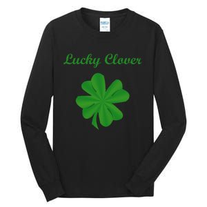 Lucky Clover Four Leaf Saint Patrick's Day Irish Women Tall Long Sleeve T-Shirt