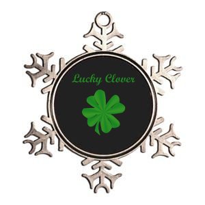 Lucky Clover Four Leaf Saint Patrick's Day Irish Women Metallic Star Ornament