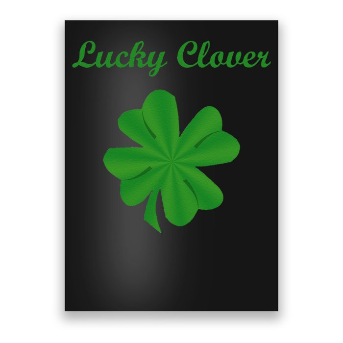 Lucky Clover Four Leaf Saint Patrick's Day Irish Women Poster