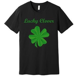 Lucky Clover Four Leaf Saint Patrick's Day Irish Women Premium T-Shirt