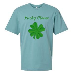 Lucky Clover Four Leaf Saint Patrick's Day Irish Women Sueded Cloud Jersey T-Shirt