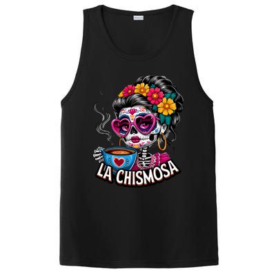 La Chismosa Funny Mexican Chisme Spanish Skeleton Skull PosiCharge Competitor Tank