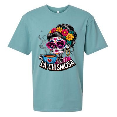 La Chismosa Funny Mexican Chisme Spanish Skeleton Skull Sueded Cloud Jersey T-Shirt