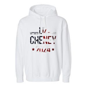 Liz Cheney For President 2024 Usa Election Liz 24 Gift Garment-Dyed Fleece Hoodie