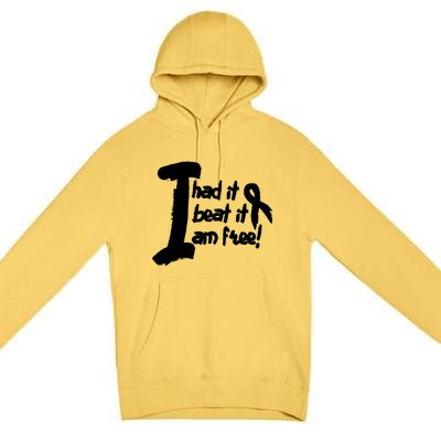 Lung Cancer Fight Cancer Ribbon Gift Premium Pullover Hoodie