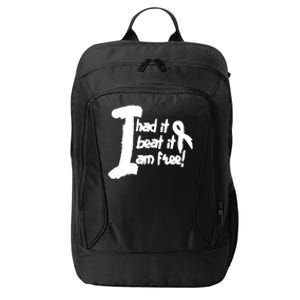 Lung Cancer Fight Cancer Ribbon Gift City Backpack