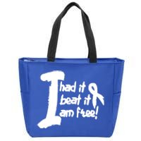 Lung Cancer Fight Cancer Ribbon Gift Zip Tote Bag