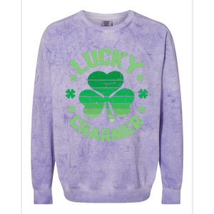 LUCKY CHARMER Funny St. Patrick's Day Colorblast Crewneck Sweatshirt