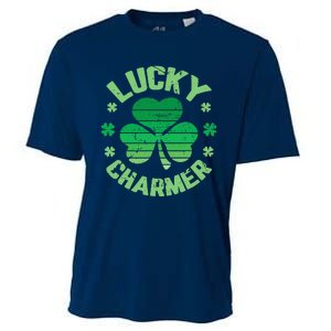 LUCKY CHARMER Funny St. Patrick's Day Cooling Performance Crew T-Shirt