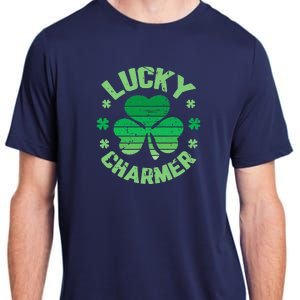 LUCKY CHARMER Funny St. Patrick's Day Adult ChromaSoft Performance T-Shirt