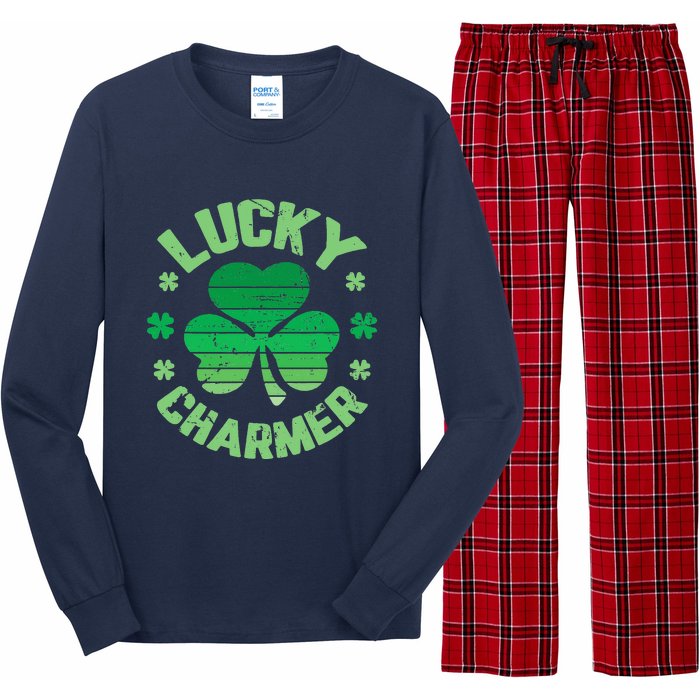 LUCKY CHARMER Funny St. Patrick's Day Long Sleeve Pajama Set