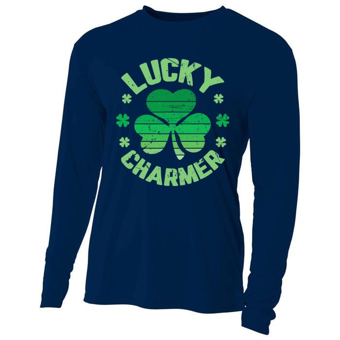 LUCKY CHARMER Funny St. Patrick's Day Cooling Performance Long Sleeve Crew