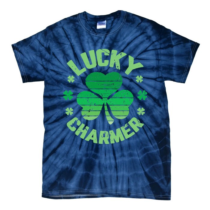 LUCKY CHARMER Funny St. Patrick's Day Tie-Dye T-Shirt