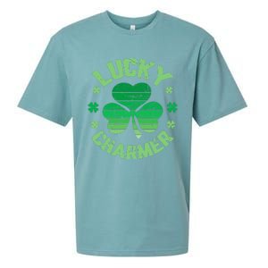 LUCKY CHARMER Funny St. Patrick's Day Sueded Cloud Jersey T-Shirt