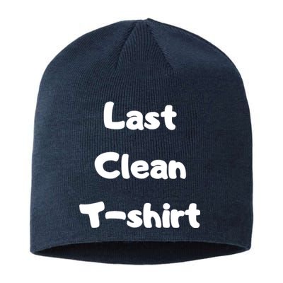 Last Clean FUNNY Laundry Day Sustainable Beanie