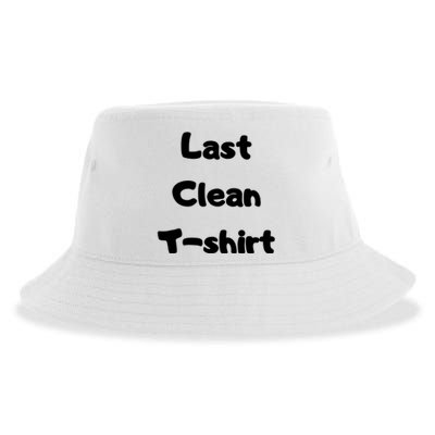 Last Clean FUNNY Laundry Day Sustainable Bucket Hat