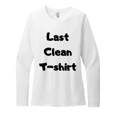 Last Clean FUNNY Laundry Day Womens CVC Long Sleeve Shirt