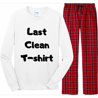 Last Clean FUNNY Laundry Day Long Sleeve Pajama Set