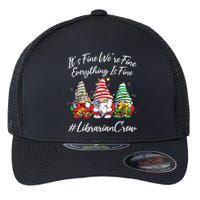 Librarian Crew Funny Everything Is Fine Christmas Gnomie Flexfit Unipanel Trucker Cap