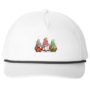 Librarian Crew Funny Everything Is Fine Christmas Gnomie Snapback Five-Panel Rope Hat