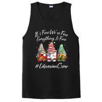 Librarian Crew Funny Everything Is Fine Christmas Gnomie PosiCharge Competitor Tank