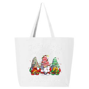 Librarian Crew Funny Everything Is Fine Christmas Gnomie 25L Jumbo Tote