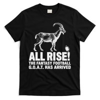 League Champion Fantasy Football Draft Funny All Rise Goat T-Shirt