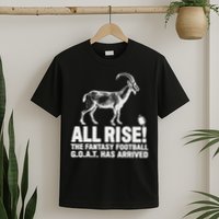 League Champion Fantasy Football Draft Funny All Rise Goat T-Shirt
