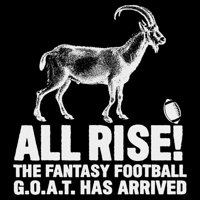 League Champion Fantasy Football Draft Funny All Rise Goat T-Shirt
