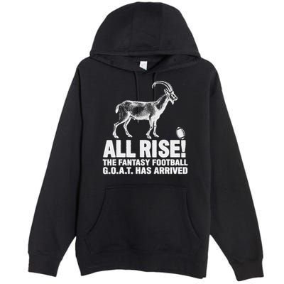 League Champion Fantasy Football Draft Funny All Rise Goat Premium Pullover Hoodie