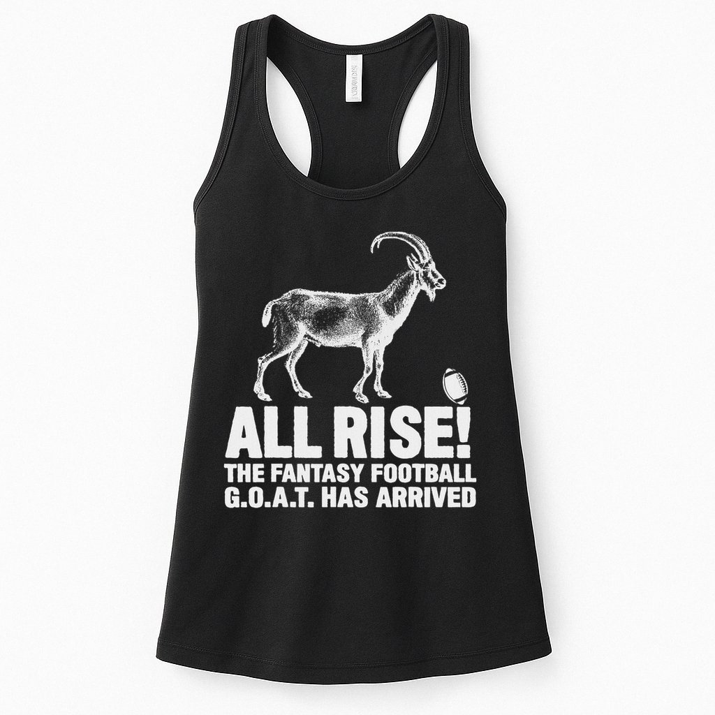 League Champion Fantasy Football Draft Funny All Rise Goat Womens Tank Top