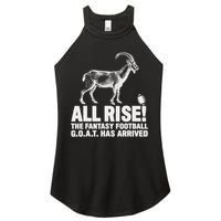 League Champion Fantasy Football Draft Funny All Rise Goat Women's Perfect Tri Rocker Tank