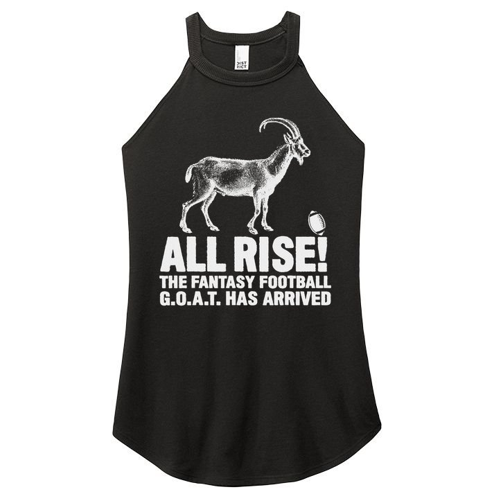 League Champion Fantasy Football Draft Funny All Rise Goat Women's Perfect Tri Rocker Tank