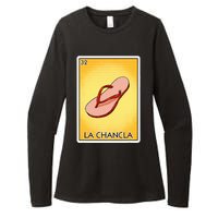 La Chancla Flip Flop Card Mexican Lottery Card La Chancla Womens CVC Long Sleeve Shirt