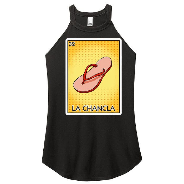 La Chancla Flip Flop Card Mexican Lottery Card La Chancla Women's Perfect Tri Rocker Tank