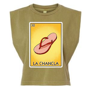 La Chancla Flip Flop Card Mexican Lottery Card La Chancla Garment-Dyed Women's Muscle Tee