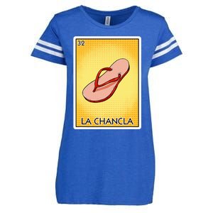 La Chancla Flip Flop Card Mexican Lottery Card La Chancla Enza Ladies Jersey Football T-Shirt