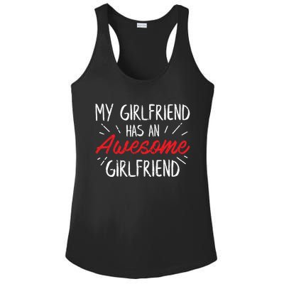 Lesbian Couple Funny Cute Valentines Day Gift Ladies PosiCharge Competitor Racerback Tank