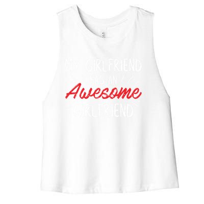 Lesbian Couple Funny Cute Valentines Day Gift Women's Racerback Cropped Tank