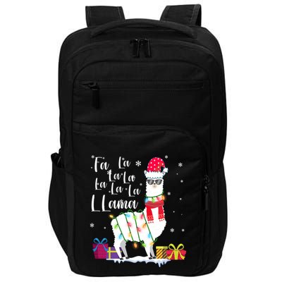 Llama Christmas Fa La La Lama Funny Xmas Lover Gift Impact Tech Backpack
