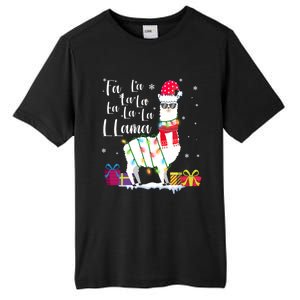 Llama Christmas Fa La La Lama Funny Xmas Lover Gift Tall Fusion ChromaSoft Performance T-Shirt