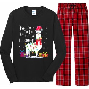 Llama Christmas Fa La La Lama Funny Xmas Lover Gift Long Sleeve Pajama Set