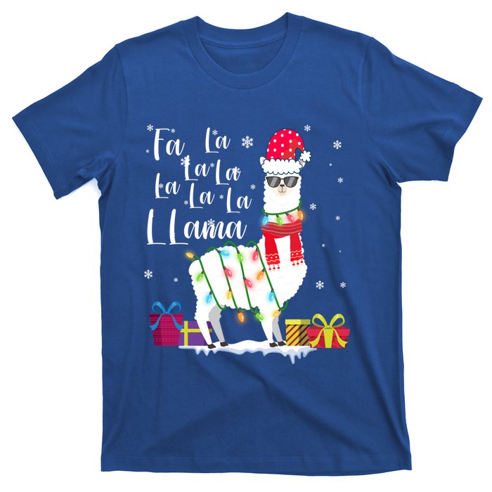 Llama Christmas Fa La La Lama Funny Xmas Lover Gift T-Shirt