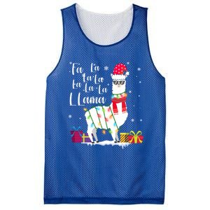 Llama Christmas Fa La La Lama Funny Xmas Lover Gift Mesh Reversible Basketball Jersey Tank