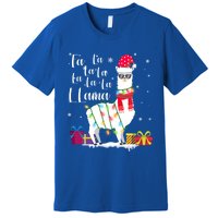 Llama Christmas Fa La La Lama Funny Xmas Lover Gift Premium T-Shirt