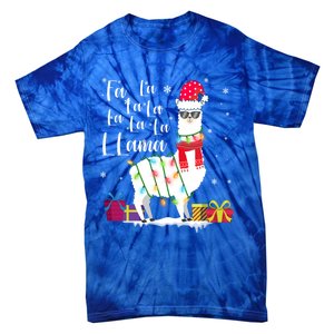 Llama Christmas Fa La La Lama Funny Xmas Lover Gift Tie-Dye T-Shirt