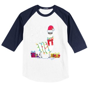 Llama Christmas Fa La La Lama Funny Xmas Lover Gift Baseball Sleeve Shirt