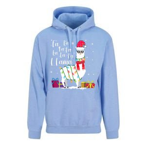 Llama Christmas Fa La La Lama Funny Xmas Lover Gift Unisex Surf Hoodie