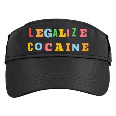 Legalize Cocaine Funny Design Adult Drive Performance Visor