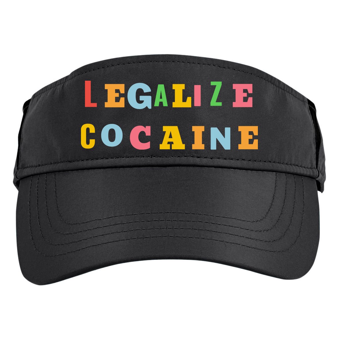 Legalize Cocaine Funny Design Adult Drive Performance Visor